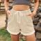 casual plus size non-stretch rolled drawstring denim shorts_Black_White_Dark Gray_Sky Blue_Blue_Dark Blue_Khaki