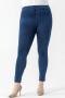 plus size stylish high stretch pocket denim barbie fabric sports yoga pants size run small_Black_Dark Gray_Sky Blue_Blue_Dark Blue