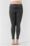 plus size stylish high stretch pocket denim barbie fabric sports yoga pants size run small_Black_Dark Gray