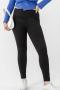 plus size stylish high stretch pocket denim barbie fabric sports yoga pants size run small_Black