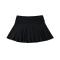 sexy slight stretch solid color pleated  mini skirt(size run small)_Black