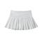 sexy slight stretch solid color pleated  mini skirt(size run small)_Black_White