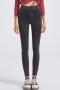 plus size pocket high stretch sports denim fitness yoga leggings size run small_Black_Dark Gray