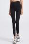 plus size pocket high stretch sports denim fitness yoga leggings size run small_Black