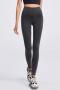 stylish plus size high stretch pocket denim high waist yoga pants size run small_Black_Dark Gray