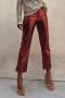 sexy slight stretch solid 6 colors pockets pants_Black_Rose Red