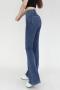 plus size high stretch denim barbie high waist yoga flare pants size run small_Dark Gray_Blue