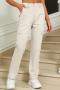 casual slight stretch 4-color loose casual cargot straight-leg pants_Black_Dark Green_Beige