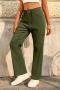 new casual slight stretch 4-color loose straight leg cargo pants_Black_Gray_Dark Green