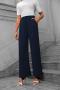 new casual non-stretch solid color high-waisted wide-leg loose straight pants_Pink_Magenta_Sky Blue_Haze Blue_Dark Blue