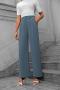 new casual non-stretch solid color high-waisted wide-leg loose straight pants_Pink_Magenta_Sky Blue_Haze Blue