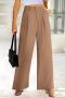 new stylish non-stretch solid color wide-leg loos suit pants_Black_Pink_Beige_Khaki