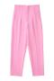 casual non-stretch solid color high-waisted straigh pants(size run small)_Dark Gray_Pink