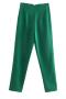 casual non-stretch solid color slim high-waisted straigh pants(size run small)_Black_White_Gray_Pink_Red_Rose Red_Magenta_Yellow_Orange_Light Green_Green_Forest Green