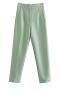 casual non-stretch solid color slim high-waisted straigh pants(size run small)_Black_White_Gray_Pink_Red_Rose Red_Magenta_Yellow_Orange_Light Green
