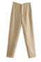 casual non-stretch solid color slim high-waisted straigh pants(size run small)_Black_White_Gray_Pink_Red_Rose Red_Magenta_Yellow_Orange_Light Green_Green_Forest Green_Blue_Light Purple_Purple_Dark Purple_Khaki