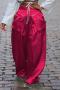 casual plus size slight stretch 3 colors wide-leg removable pocket cargo pants_Black_Magenta