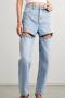 casual slight stretch denim hollow rhinestone high-waist jeans size run small_Black_Pink_Sky Blue