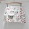 stylish non-stretch denim letter graffiti lined cargo mini skirt(size run small0_White