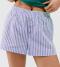 casual non-stretch striped printed loose button decor shorts_Magenta_Yellow_Aqua Green_Blue_Light Purple