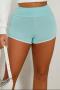 sexy new plus-size high stretch 8-color hollow short(size run small)_Black_Pink_Yellow_Light Green_Forest Green_Sky Blue