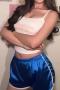 sexy plus-size slight stretch 6-color cotton patchwork shorts(size run small)_Black_Gray_Pink_Red_Sky Blue_Sea Blue