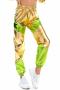 stylish plus size slight stretch 3 colors holographic street style pants_Black_Gold