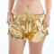 stylish plus size slight stretch 5 colors holographic drawstring hot shorts_Black_Pink_Green_Gold