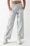 stylish plus size slight stretch laser holographic straight pants_Blue_Silver