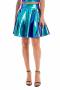 sexy slight stretch laser holographic all-match mini skirt_Blue