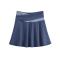 new sexy slight stretch color-blocked sports skort(size run small)_Black_Haze Blue