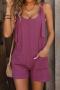 casual non-stretch solid color sling 5 colors overalls_Black_Orange_Green_Darkviolet