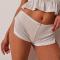 stylish 9 colors summer slight stretch low-waist sexy bow hot shorts_Black_White