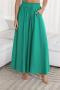 new casual plus-size non-stretch 9-color knit wide-legged loose long pants_Black_White_Aqua Green_Green