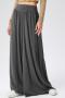 new casual plus-size slight stretch 6-color high-waist wide-leg long pants_Black_Gray_Dark Gray