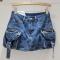 stylish non-stretch 6 colors denim sexy slim cargo mini skirt(size run small)_White_Gray_Pink_Light Green_Sky Blue_Dark Blue