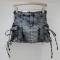 stylish non-stretch denim laced sexy ripped with lined skort(size run small)_Gray_Dark Gray