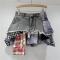 lattice batch printing stitch denim non-stretch irregular skorts size run small_Gray