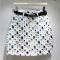 new non-stretch ripped zip-up with belt slim a-line mini skirt size run small_Black_White