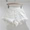 stylish non-stretch pure color zip-up all-match denim hot shorts size run small_Black_White