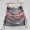 stylish non-stretch contrast color zip-up mesh splice denim skirt size run small_Gray