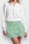 new sexy slight stretch patchwork striped batch printing short skirt_Red_Green
