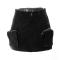 stylish plus size non-stretch pure cotton 4 colors pocket mini skirt_Black