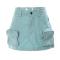 stylish plus size non-stretch pure cotton 4 colors pocket mini skirt_Black_Orange_Sky Blue