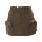 stylish plus size non-stretch pure cotton 4 colors pocket mini skirt_Black_Orange_Sky Blue_Brown