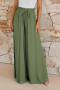stylish non-stretch solid color high waist with pocket wide leg pants_Black_White_Magenta_Dark Green