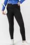 plus size high waist slight stretch denim barbie slim casual sports leggings_Black