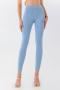 plus size high waist slight stretch denim barbie slim casual sports leggings_Black_Sky Blue