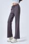 pure color slight stretch laced loose casual sports pants size run small_Black_Dark Gray