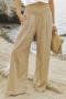 new casual plus-size slight stretch16-color high-waist wide-leg pants_Black_White_Gray_Pink_Red_Light Green_Dark Green_Sky Blue_Blue_Dark Blue_Purple_Darkviolet_Beige_Khaki